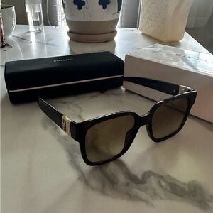 Givenchy Brown Sunglasses with Gold Accents